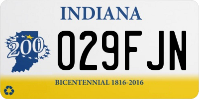 IN license plate 029FJN