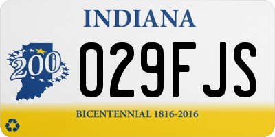 IN license plate 029FJS