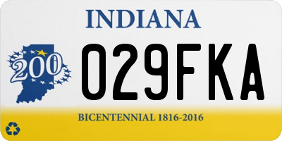 IN license plate 029FKA