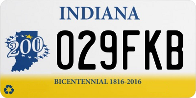 IN license plate 029FKB