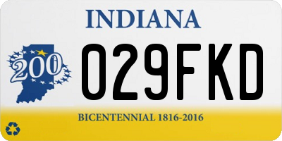 IN license plate 029FKD