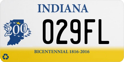 IN license plate 029FL