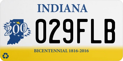 IN license plate 029FLB
