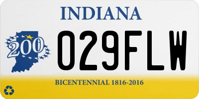 IN license plate 029FLW