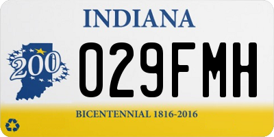 IN license plate 029FMH
