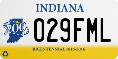 IN license plate 029FML