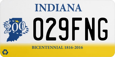 IN license plate 029FNG