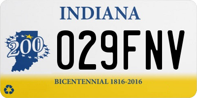 IN license plate 029FNV