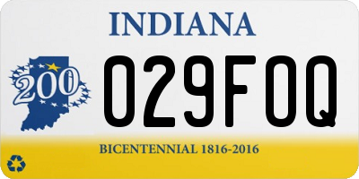 IN license plate 029FOQ