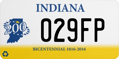 IN license plate 029FP