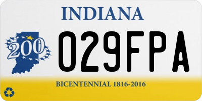IN license plate 029FPA