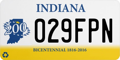 IN license plate 029FPN