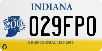 IN license plate 029FPO