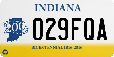 IN license plate 029FQA