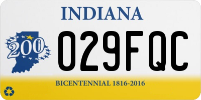 IN license plate 029FQC