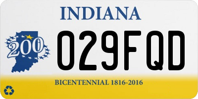 IN license plate 029FQD