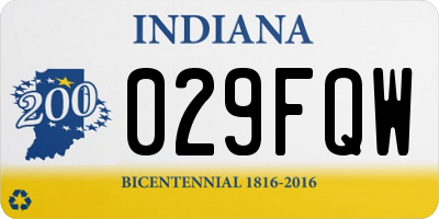IN license plate 029FQW