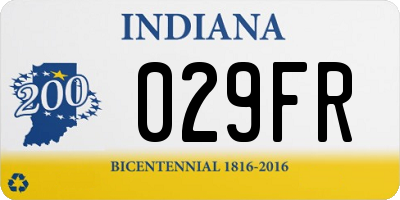 IN license plate 029FR