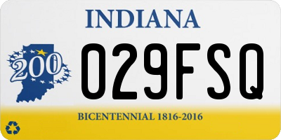 IN license plate 029FSQ