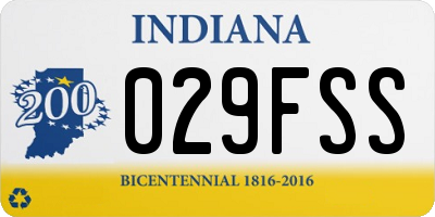 IN license plate 029FSS