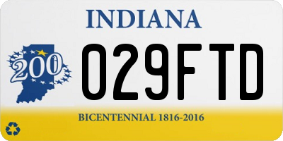 IN license plate 029FTD
