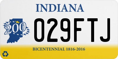 IN license plate 029FTJ