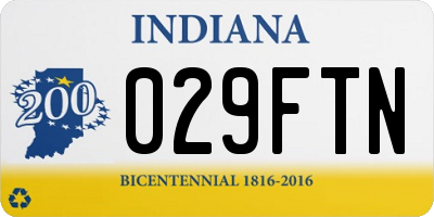 IN license plate 029FTN