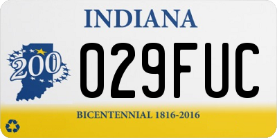 IN license plate 029FUC
