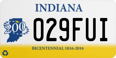 IN license plate 029FUI
