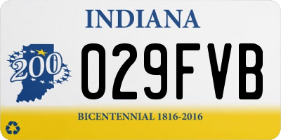 IN license plate 029FVB