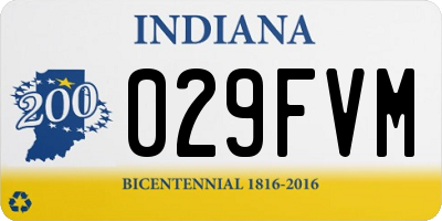 IN license plate 029FVM