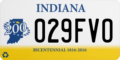 IN license plate 029FVO