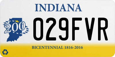 IN license plate 029FVR