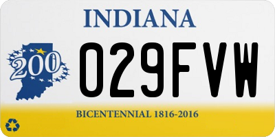 IN license plate 029FVW