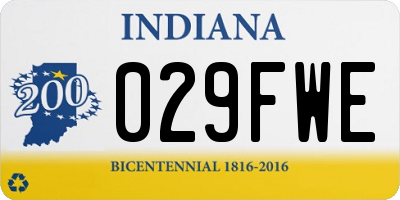 IN license plate 029FWE