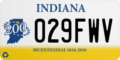 IN license plate 029FWV