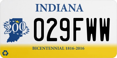 IN license plate 029FWW