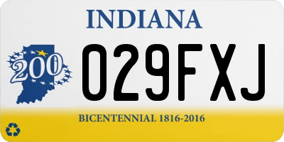 IN license plate 029FXJ