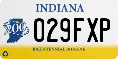 IN license plate 029FXP