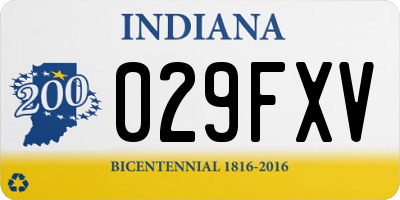 IN license plate 029FXV