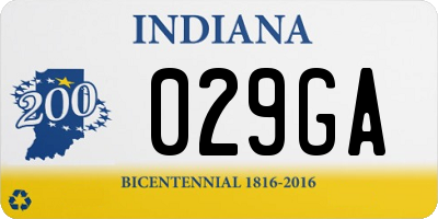 IN license plate 029GA