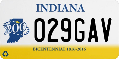 IN license plate 029GAV