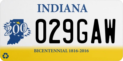 IN license plate 029GAW