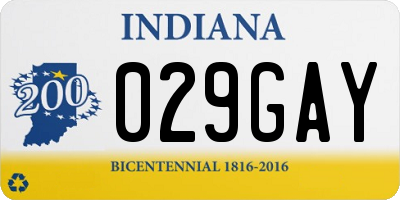 IN license plate 029GAY