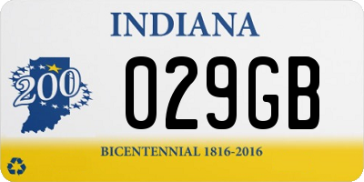 IN license plate 029GB