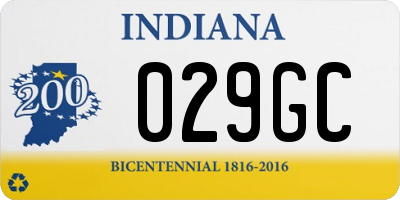 IN license plate 029GC