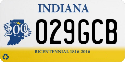 IN license plate 029GCB