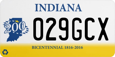 IN license plate 029GCX