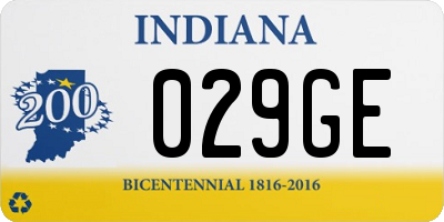 IN license plate 029GE