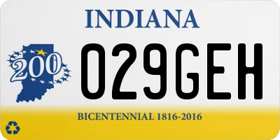 IN license plate 029GEH